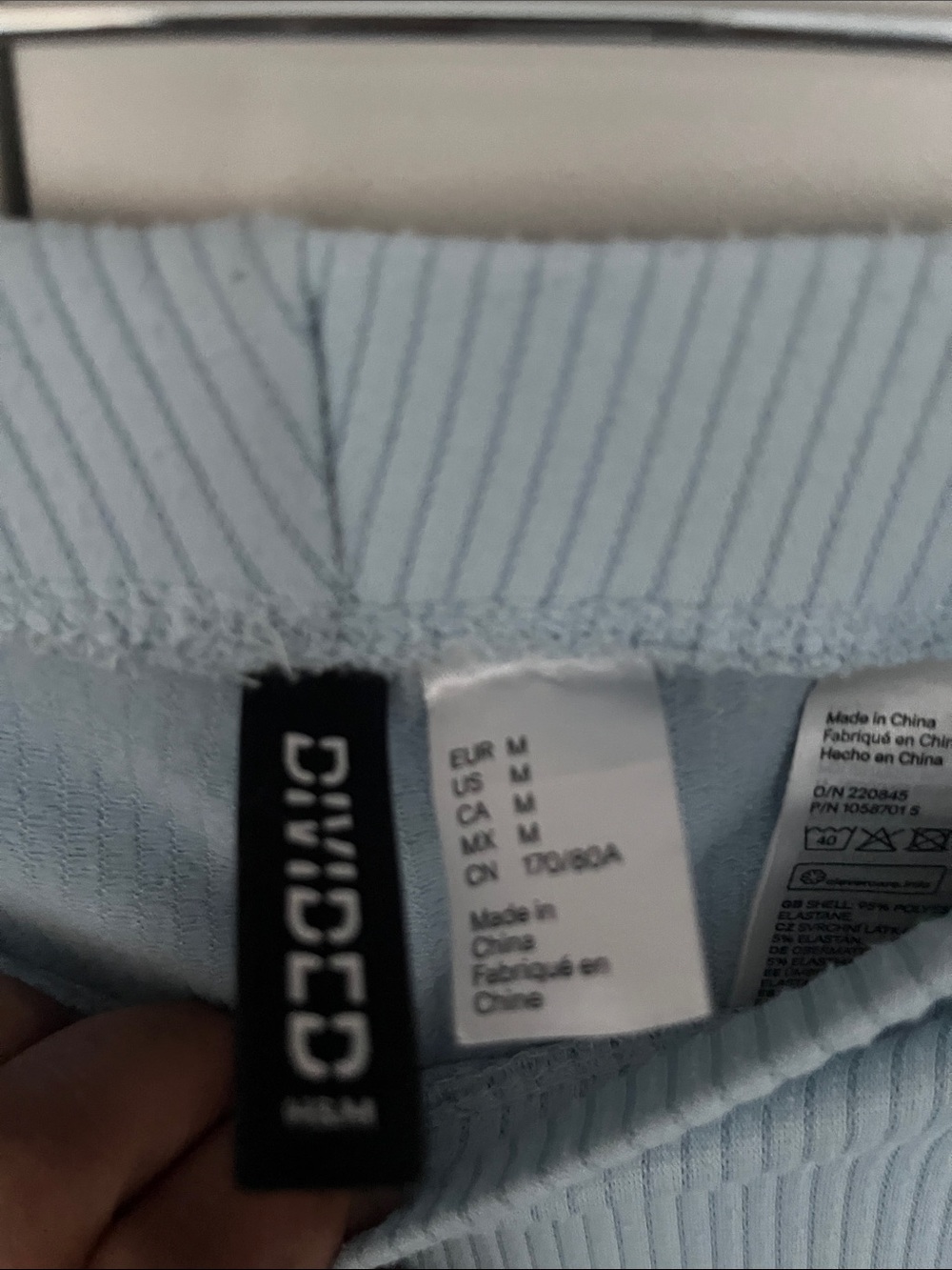 H&M Divided Light Blue Ribbed Flared Pants - Picture 2 of 6